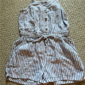 Old Navy Blue and White Striped Kids Romper